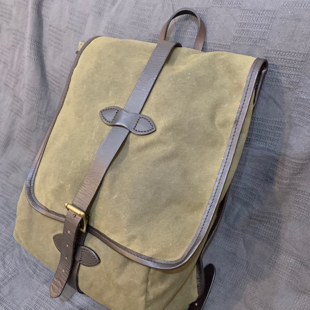 Filson Tin Cloth Backpack Otter Green